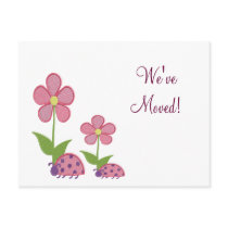 Ladybug Change of Address Cards Postcard