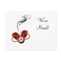 Ladybug Change of Address Cards Postcards