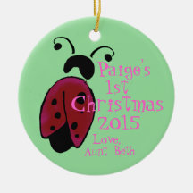 Ladybug christmas christmas tree ornament