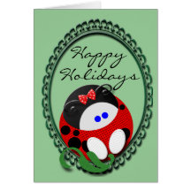 Ladybug Christmas Greeting Cards