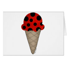 Ladybug Cone Greeting Card