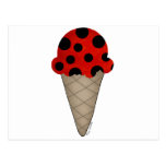 Ladybug Cone Post Card
