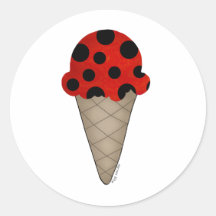 Ladybug Cone Sticker
