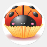 Ladybug Cupcake Sticker