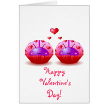 Ladybug Cupcake Valentine Card