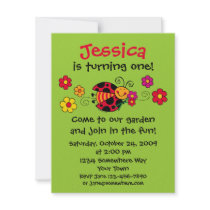 Ladybug Cute As A Bug Custom Invitation