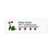 Ladybug Decor Return Address Label