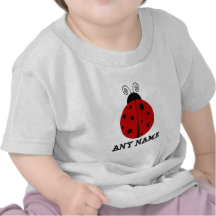 LADYBUG design customized with ANY NAME Tshirt