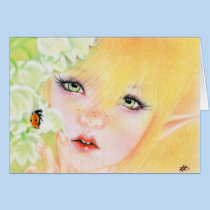 Ladybug fairy greeting card cards