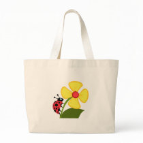Ladybug Flower Canvas Bags