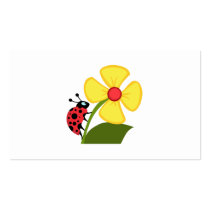 Ladybug Flower Business Cards