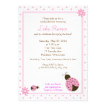 Ladybug Flower Dot 5x7 Bridal Shower Invite