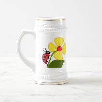 Ladybug Flower Coffee Mugs