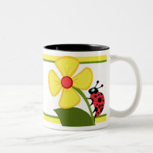 Ladybug Flower Mug