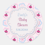 Ladybug Flowers Baby Shower - Customize Round Sticker