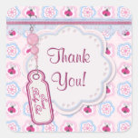 Ladybug Flowers Baby Shower - Thank You Stickers