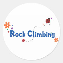 Ladybug Garden Rock Climbing Round Stickers