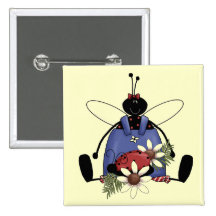 Ladybug Garden Tshirts and Gifts Buttons