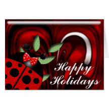 Ladybug Holidays Greeting Card