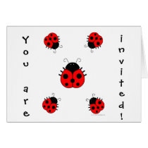 Ladybug Invitation cards