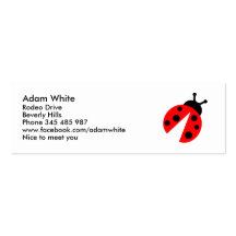 Ladybug ladybird business cards