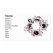 Ladybug Life Cycle Business Card - Pink business cards