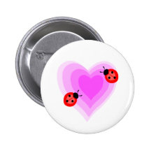 Ladybug Love Pinback Buttons