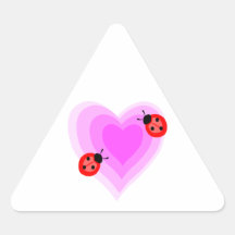 Ladybug Love Triangle Stickers