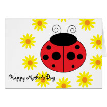 Ladybug Mother's Day Card cards