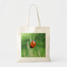 Ladybug on a blade of grass Bag