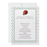 Ladybug on Green Polka Dots Shower Invitation