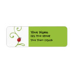 Ladybug on Vine Custom Return Address Label