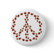 Ladybug Peace Button