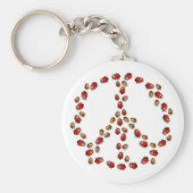 Ladybug Peace Keychain