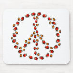 Ladybug Peace Sign Mousepad
