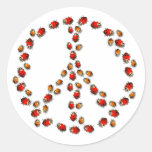 Ladybug Peace Sticker