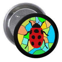 LADYBUG PINBACK BUTTONS
