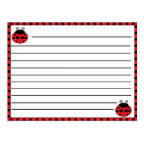 Ladybug Recipe Card postcards