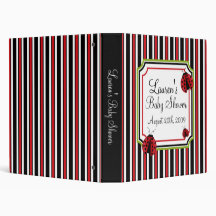 Ladybug Stripes Baby Photo Album Binder
