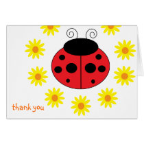 Ladybug Thank You Card cards