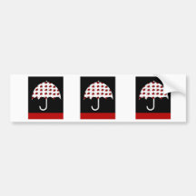 Ladybug Umbrella Design Bumper Stickers