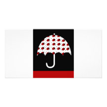 Ladybug Umbrella Design Picture Card