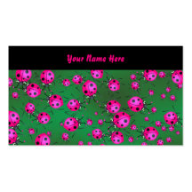 Ladybug Wallpaper, Your Name Here Business Cards