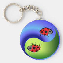 Ladybug Yin Yang Key Chain
