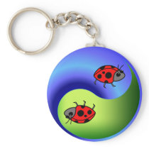 Ladybug Yin Yang Key Chain
