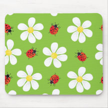 Ladybugs and Daisies Mousepad