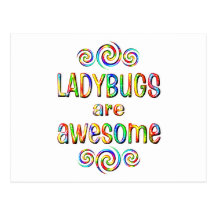 LADYBUGS ARE AWESOME POSTCARDS