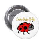 Ladybugs Brighten My Day Pinback Buttons