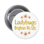Ladybugs Brighten My Life Pinback Buttons
