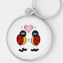 Ladybugs love key chain